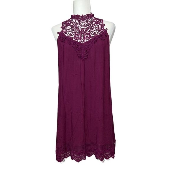 𝅺entro Anthropologie Lace Shift Dress Rayon - Picture 2 of 9